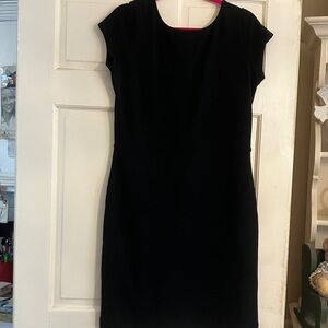 Boston Proper Classic Black Midi Dress